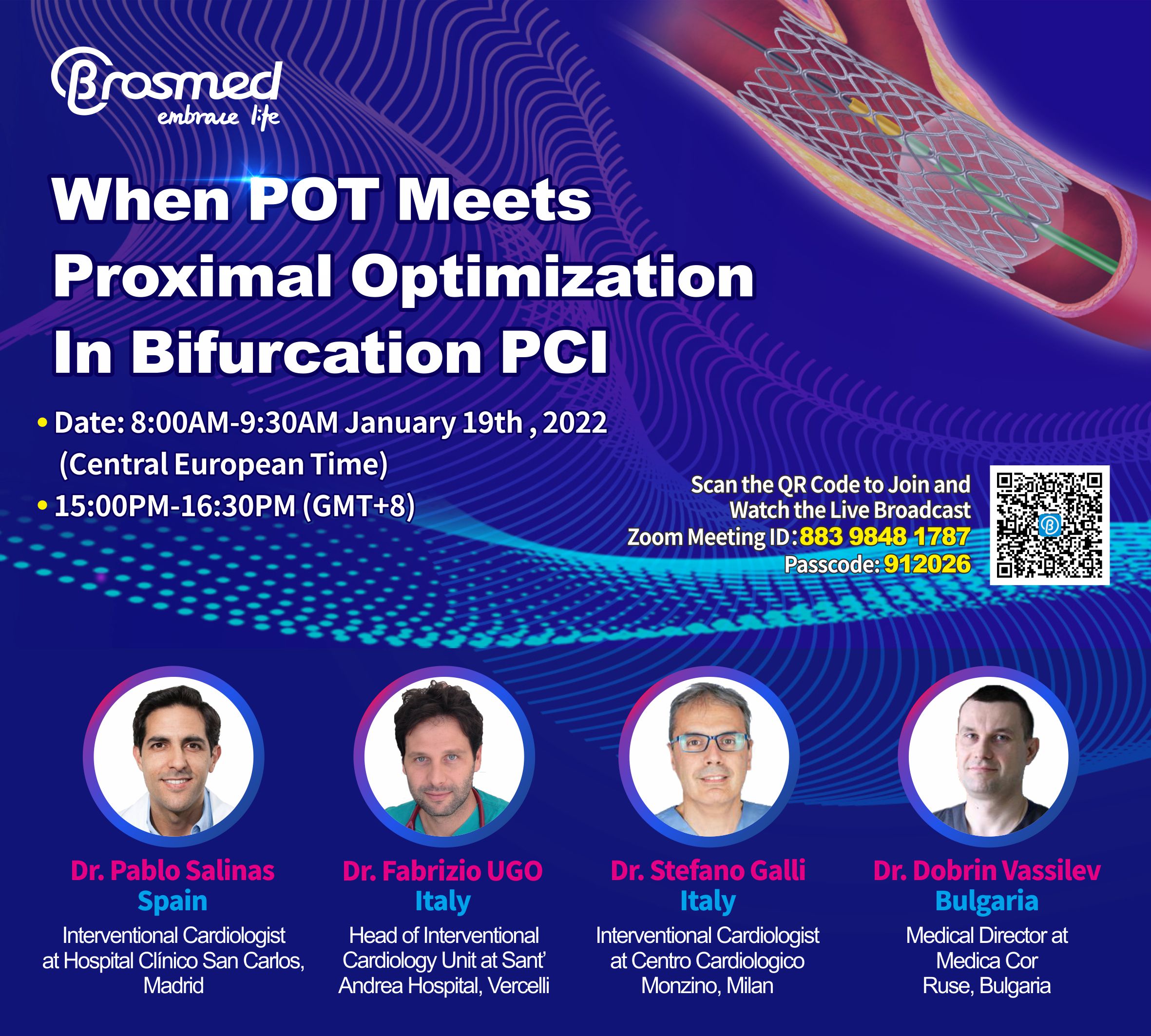 Webinar Announcement: When POT Meets Proximal Optimization in bifurcation PCI